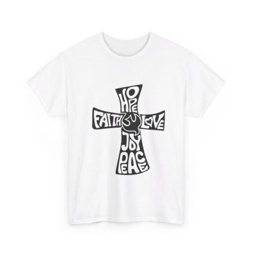 Faith Hope and Love Printed Tee - Unisex Heavy Cotton T-Shirt - Casual Wear - Image 4