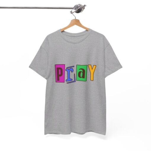 Pray Printed Tee - Unisex Heavy Cotton T-Shirt - Casual Wear - Religious tee - Image 197