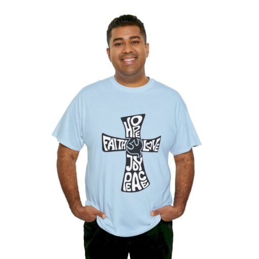 Faith Hope and Love Printed Tee - Unisex Heavy Cotton T-Shirt - Casual Wear - Image 288