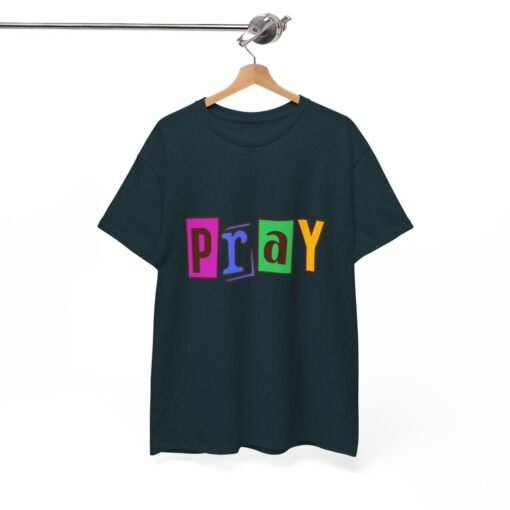 Pray Printed Tee - Unisex Heavy Cotton T-Shirt - Casual Wear - Religious tee - Image 332