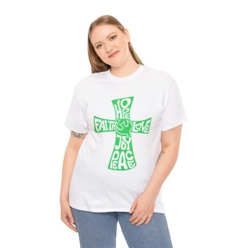 Faith Hope and Love Printed Tee - Unisex Heavy Cotton T-Shirt - Casual Wear - Unique Graphic Tee - Image 40