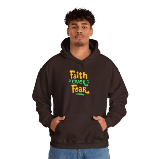 Faith Over Fear Printed Hoodie - Cozy Printed Hoodie - Unisex Heavy Blend Hooded Sweatshirt - Casual Wear - Image 21