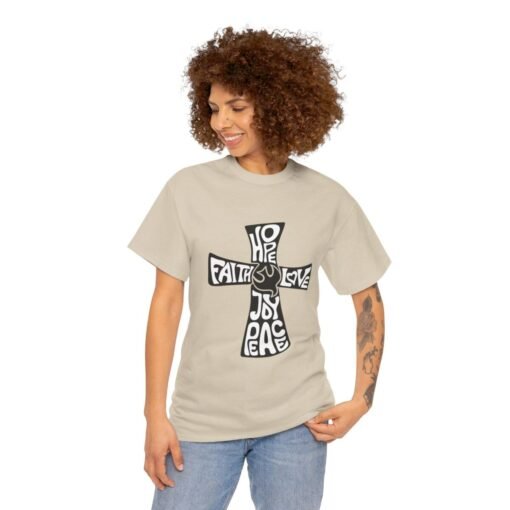 Faith Hope and Love Printed Tee - Unisex Heavy Cotton T-Shirt - Casual Wear - Image 93