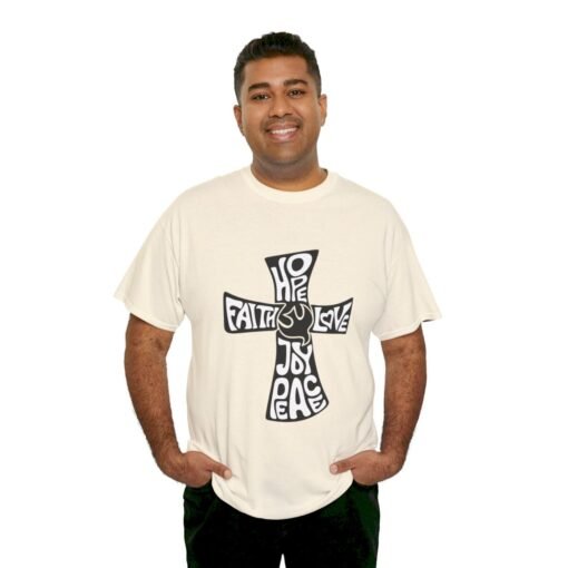 Faith Hope and Love Printed Tee - Unisex Heavy Cotton T-Shirt - Casual Wear - Image 180