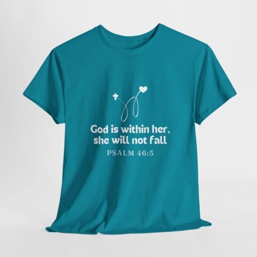 God is Within Her Unisex Tee - Graphic Printed Tshirt, Religious Cotton Top - Image 142