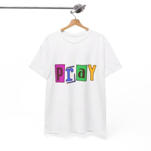 Pray Printed Tee - Unisex Heavy Cotton T-Shirt - Casual Wear - Religious tee - Image 35