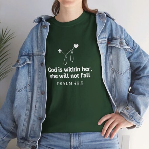 God is Within Her Unisex Tee - Graphic Printed Tshirt, Religious Cotton Top - Image 104