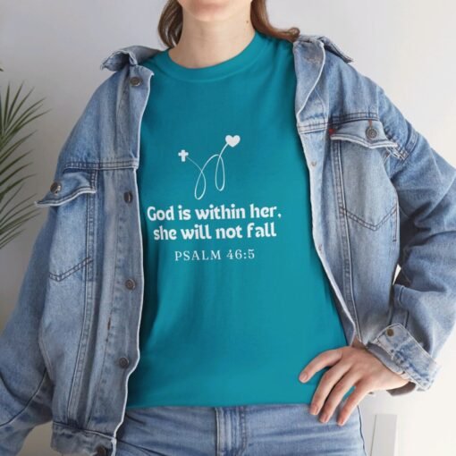 God is Within Her Unisex Tee - Graphic Printed Tshirt, Religious Cotton Top - Image 158