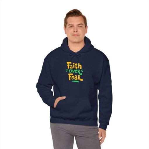 Faith Over Fear Printed Hoodie - Cozy Printed Hoodie - Unisex Heavy Blend Hooded Sweatshirt - Casual Wear - Image 36