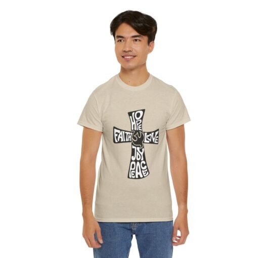 Faith Hope and Love Printed Tee - Unisex Heavy Cotton T-Shirt - Casual Wear - Image 82