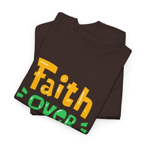 Faith Over Fear Printed Tee - Unisex Heavy Cotton T-Shirt - Casual Wear - Image 114