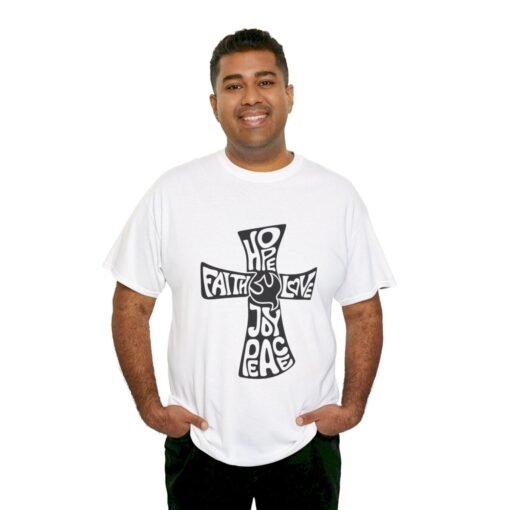 Faith Hope and Love Printed Tee - Unisex Heavy Cotton T-Shirt - Casual Wear - Image 18