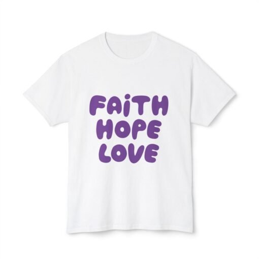 Faith Hope Love T-Shirt, Christian Religious Tee, Inspirational Shirt, - Image 2