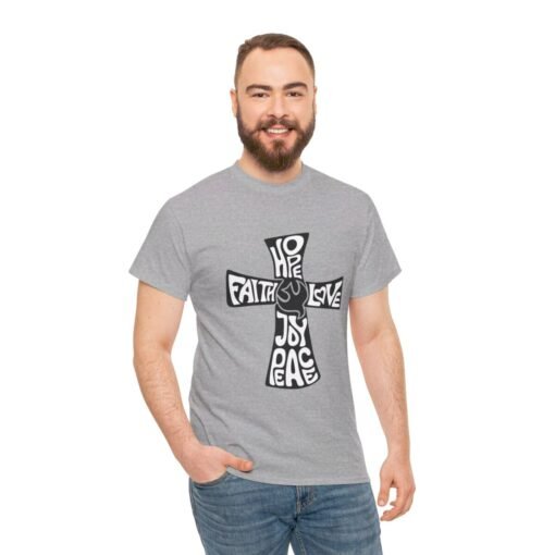 Faith Hope and Love Printed Tee - Unisex Heavy Cotton T-Shirt - Casual Wear - Image 149