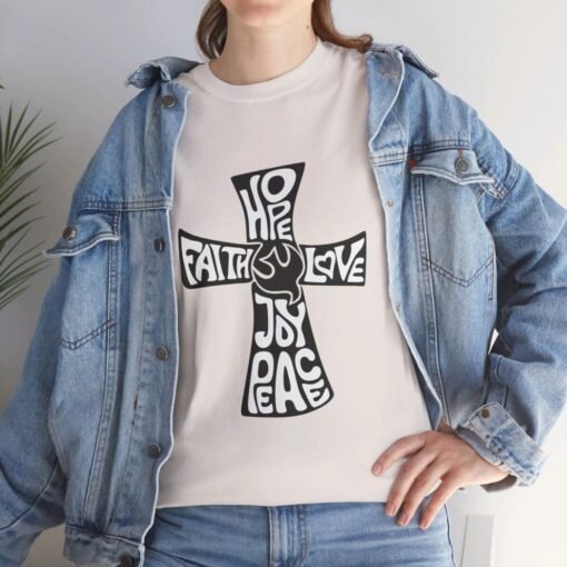 Faith Hope and Love Printed Tee - Unisex Heavy Cotton T-Shirt - Casual Wear - Image 131