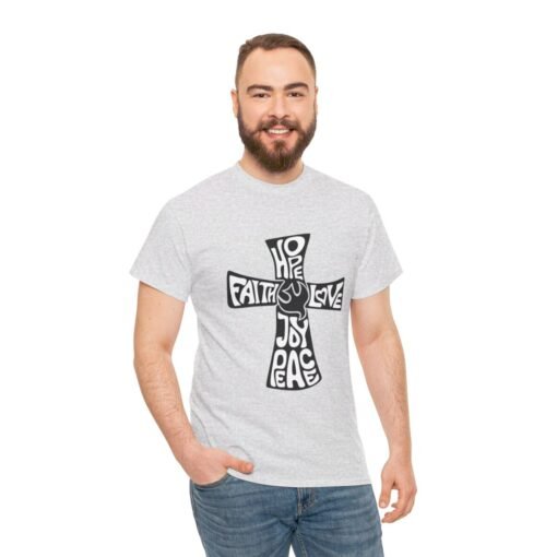 Faith Hope and Love Printed Tee - Unisex Heavy Cotton T-Shirt - Casual Wear - Image 68