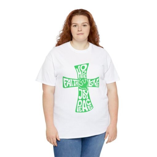 Faith Hope and Love Printed Tee - Unisex Heavy Cotton T-Shirt - Casual Wear - Unique Graphic Tee - Image 43