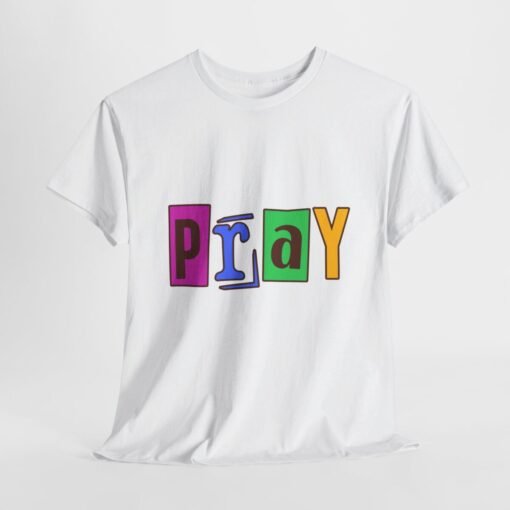 Pray Printed Tee - Unisex Heavy Cotton T-Shirt - Casual Wear - Religious tee - Image 34