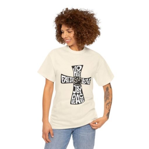 Faith Hope and Love Printed Tee - Unisex Heavy Cotton T-Shirt - Casual Wear - Image 174