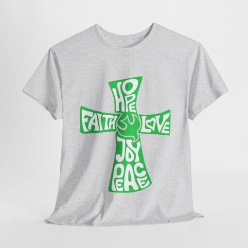 Faith Hope and Love Printed Tee - Unisex Heavy Cotton T-Shirt - Casual Wear - Unique Graphic Tee - Image 88