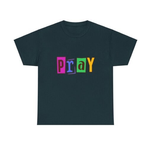 Pray Printed Tee - Unisex Heavy Cotton T-Shirt - Casual Wear - Religious tee - Image 326