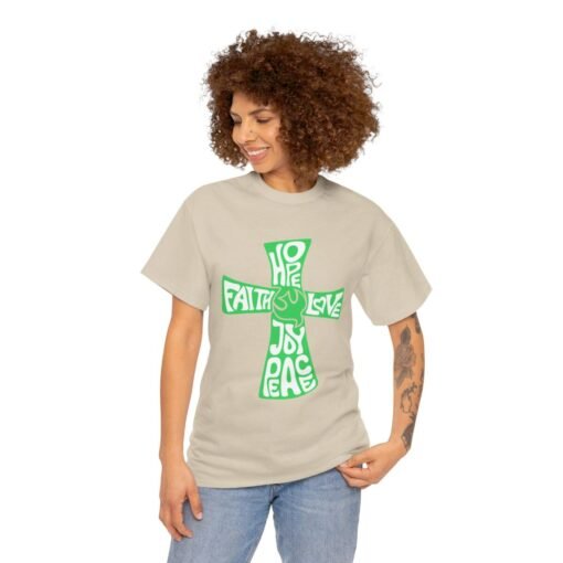 Faith Hope and Love Printed Tee - Unisex Heavy Cotton T-Shirt - Casual Wear - Unique Graphic Tee - Image 120