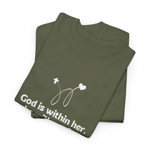 God is Within Her Unisex Tee - Graphic Printed Tshirt, Religious Cotton Top - Image 33