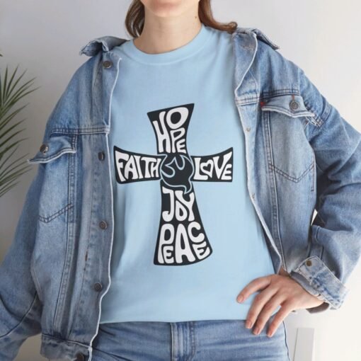 Faith Hope and Love Printed Tee - Unisex Heavy Cotton T-Shirt - Casual Wear - Image 293