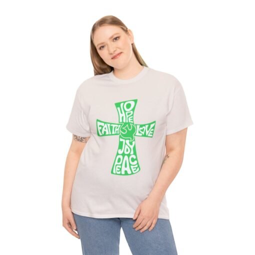 Faith Hope and Love Printed Tee - Unisex Heavy Cotton T-Shirt - Casual Wear - Unique Graphic Tee - Image 148