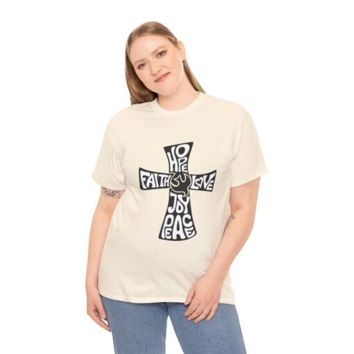 Faith Hope and Love Printed Tee - Unisex Heavy Cotton T-Shirt - Casual Wear - Image 175