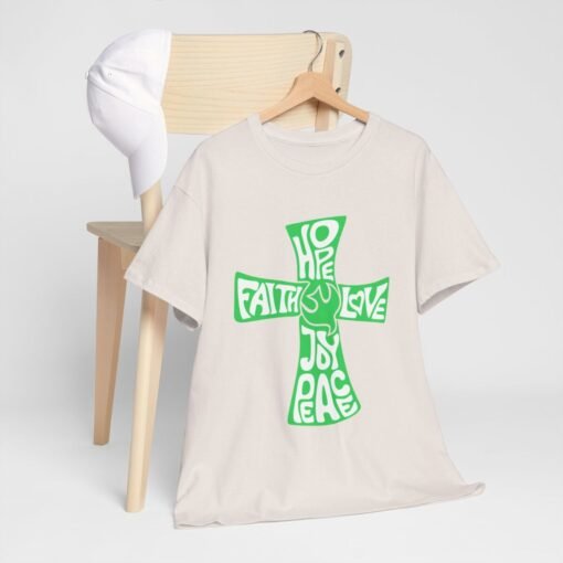 Faith Hope and Love Printed Tee - Unisex Heavy Cotton T-Shirt - Casual Wear - Unique Graphic Tee - Image 144