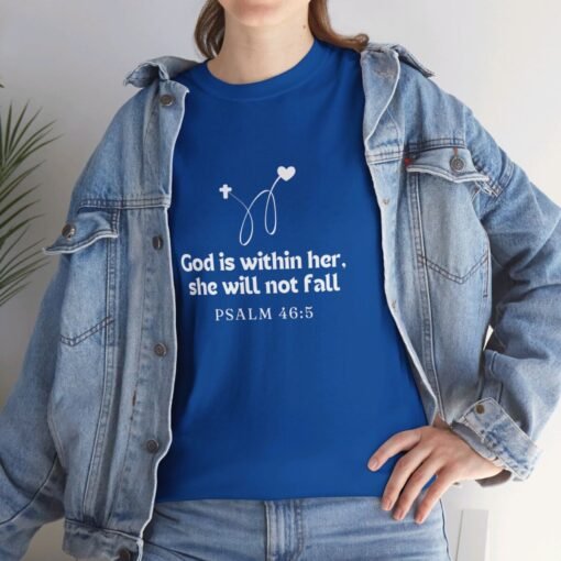 God is Within Her Unisex Tee - Graphic Printed Tshirt, Religious Cotton Top - Image 185