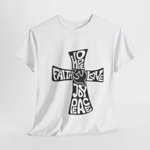 Faith Hope and Love Printed Tee - Unisex Heavy Cotton T-Shirt - Casual Wear - Image 7