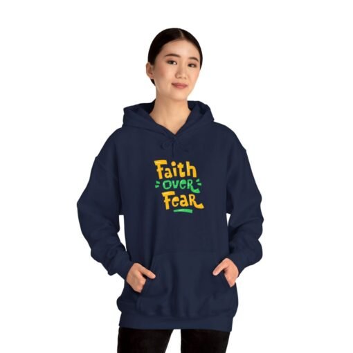 Faith Over Fear Printed Hoodie - Cozy Printed Hoodie - Unisex Heavy Blend Hooded Sweatshirt - Casual Wear - Image 33