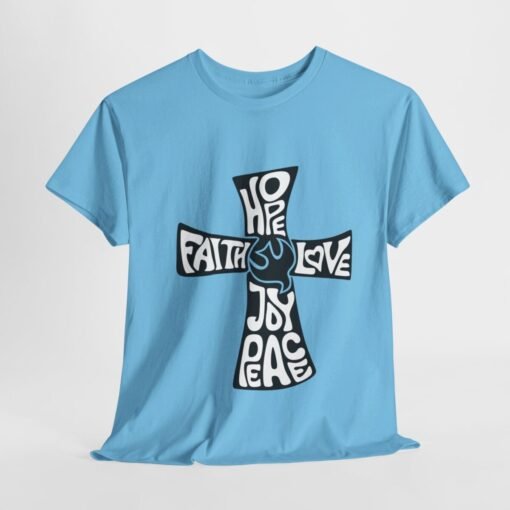 Faith Hope and Love Printed Tee - Unisex Heavy Cotton T-Shirt - Casual Wear - Image 250