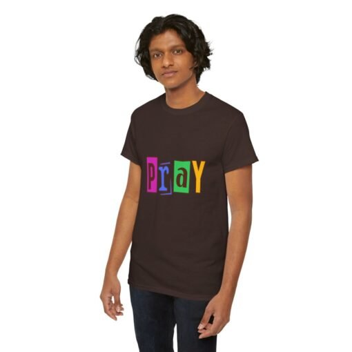 Pray Printed Tee - Unisex Heavy Cotton T-Shirt - Casual Wear - Religious tee - Image 263