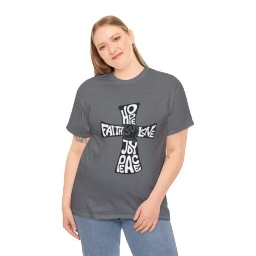 Faith Hope and Love Printed Tee - Unisex Heavy Cotton T-Shirt - Casual Wear - Image 229