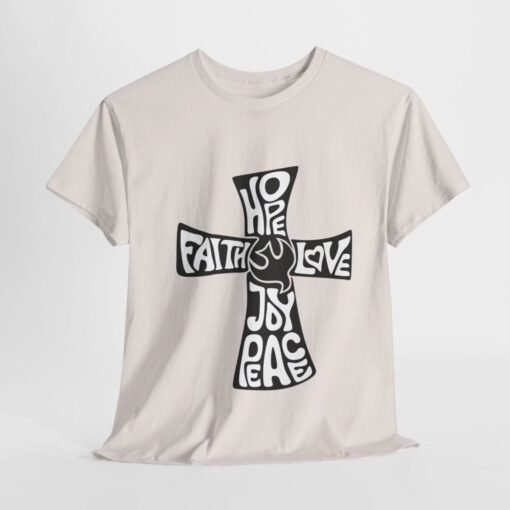 Faith Hope and Love Printed Tee - Unisex Heavy Cotton T-Shirt - Casual Wear - Image 115