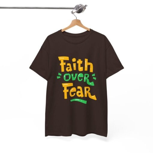 Faith Over Fear Printed Tee - Unisex Heavy Cotton T-Shirt - Casual Wear - Image 116