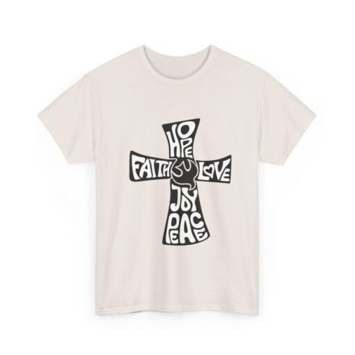 Faith Hope and Love Printed Tee - Unisex Heavy Cotton T-Shirt - Casual Wear - Image 112