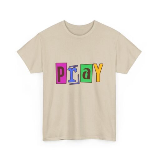 Pray Printed Tee - Unisex Heavy Cotton T-Shirt - Casual Wear - Religious tee - Image 112