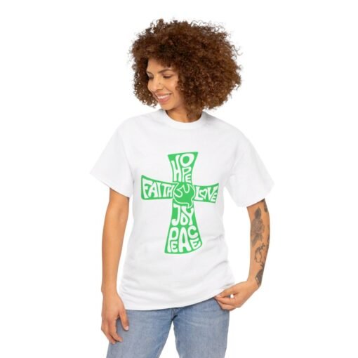 Faith Hope and Love Printed Tee - Unisex Heavy Cotton T-Shirt - Casual Wear - Unique Graphic Tee - Image 39