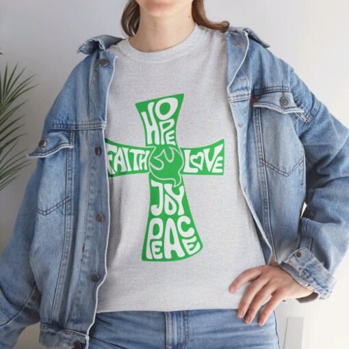 Faith Hope and Love Printed Tee - Unisex Heavy Cotton T-Shirt - Casual Wear - Unique Graphic Tee - Image 105