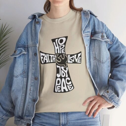 Faith Hope and Love Printed Tee - Unisex Heavy Cotton T-Shirt - Casual Wear - Image 104