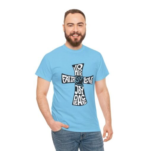 Faith Hope and Love Printed Tee - Unisex Heavy Cotton T-Shirt - Casual Wear - Image 257