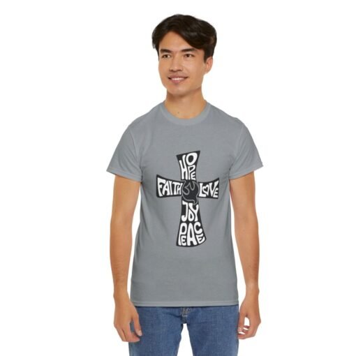 Faith Hope and Love Printed Tee - Unisex Heavy Cotton T-Shirt - Casual Wear - Image 190