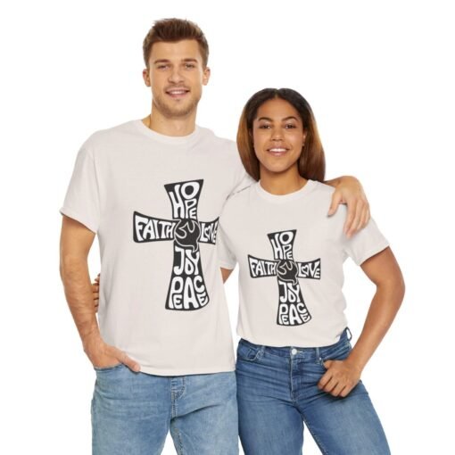 Faith Hope and Love Printed Tee - Unisex Heavy Cotton T-Shirt - Casual Wear - Image 132