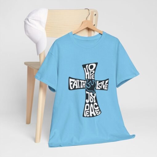 Faith Hope and Love Printed Tee - Unisex Heavy Cotton T-Shirt - Casual Wear - Image 252