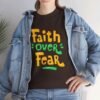 Faith Over Fear Printed Tee - Unisex Heavy Cotton T-Shirt - Casual Wear - Image 109
