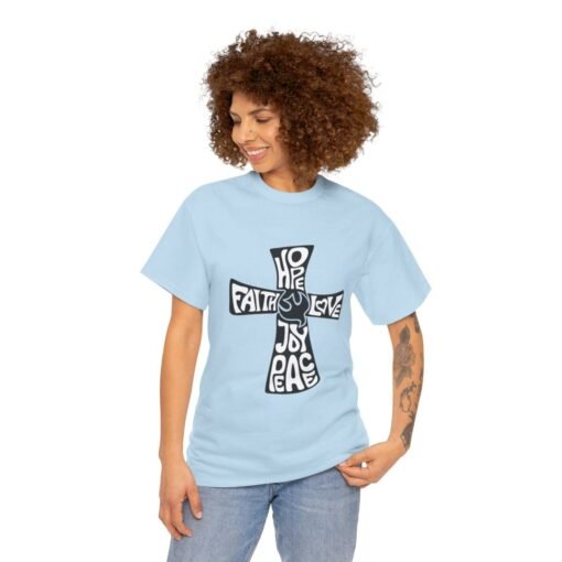 Faith Hope and Love Printed Tee - Unisex Heavy Cotton T-Shirt - Casual Wear - Image 282